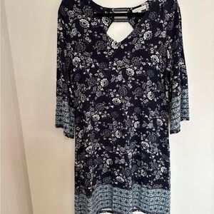 Skies Are Blue Bell Sleeve V-Neck Sundress